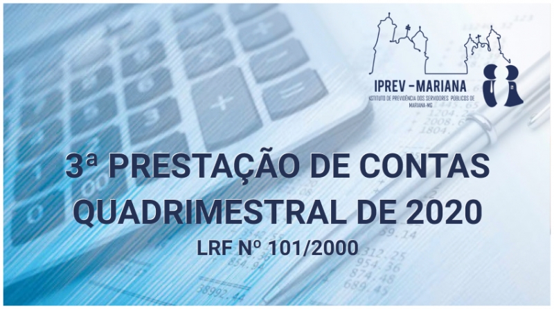 3ª Prestação de Contas Quadrimestral de 2020