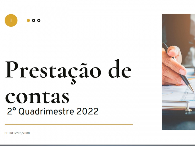 Prestação de contas 2º Quadrimestre de 2022