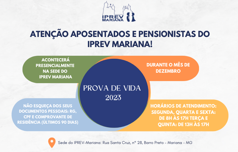 Prova de vida no IPREV Mariana