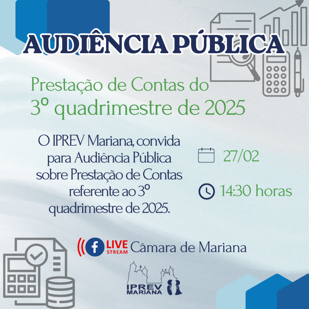 Prestação de Contas referente ao 3º quadrimestre de 2025